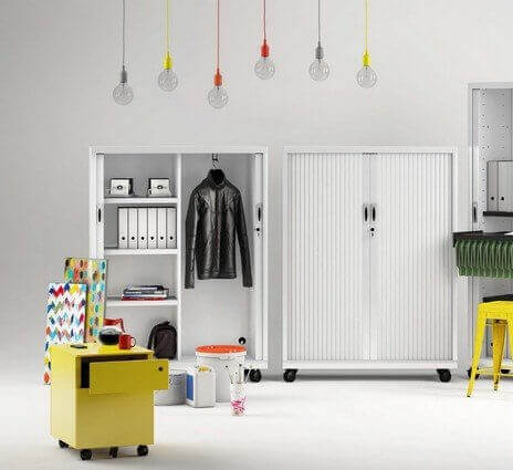 Bureaux, meubles et rangements, Bureau MASDROVIA 160 x 60 blanc brillant  avec caisson 3 tiroirs