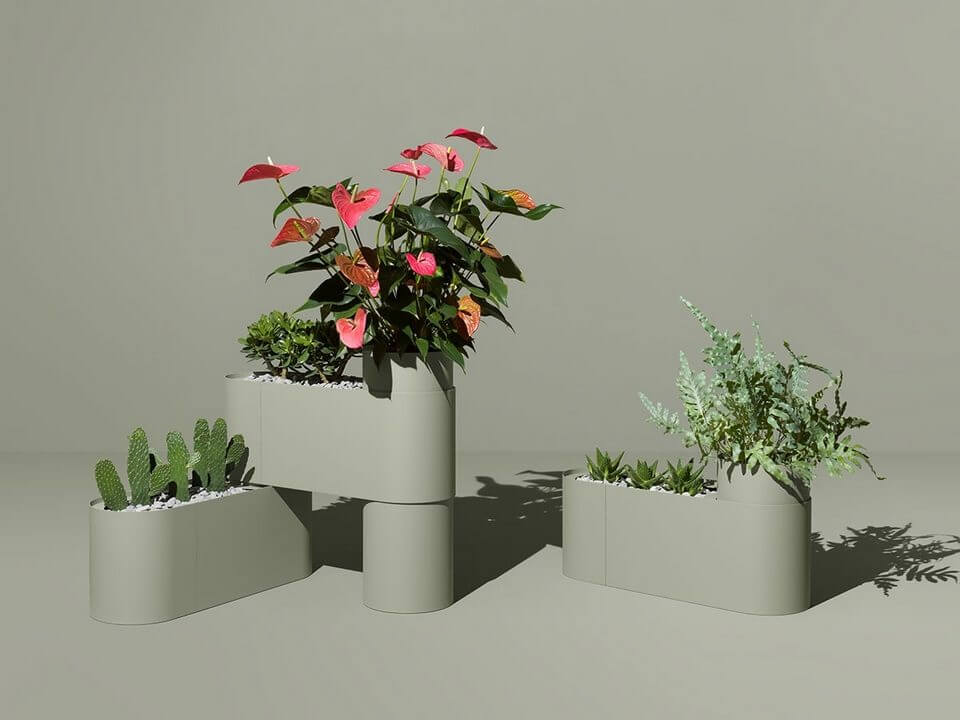 Jardinière de plantes design pour les bureaux en open space