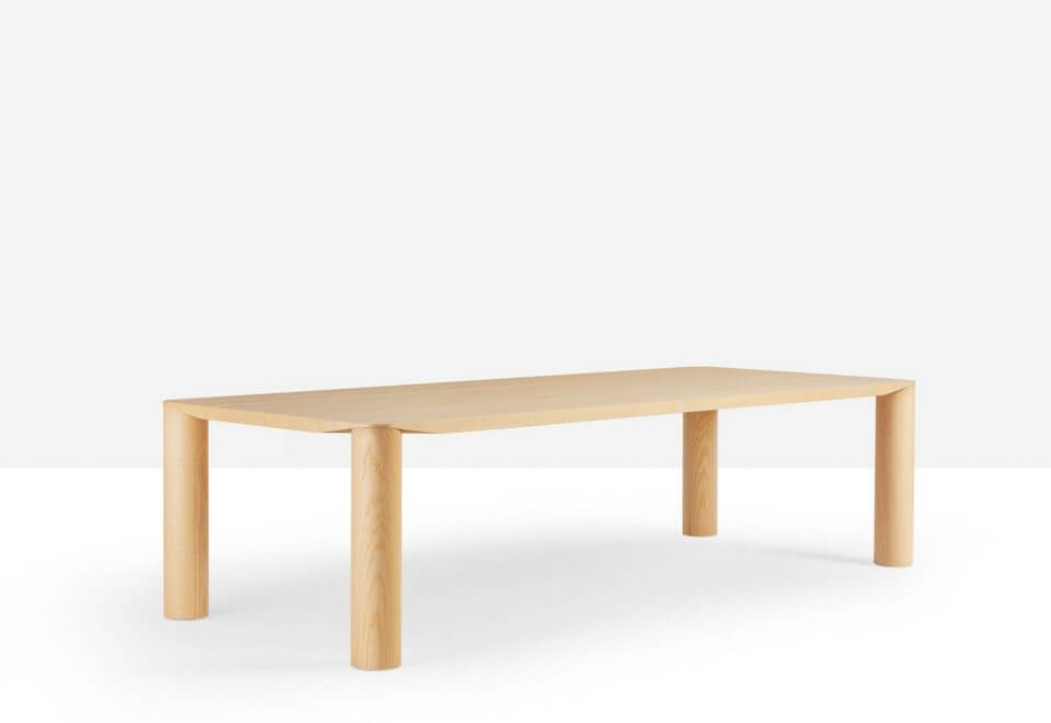 Grande table de réunion design en bois