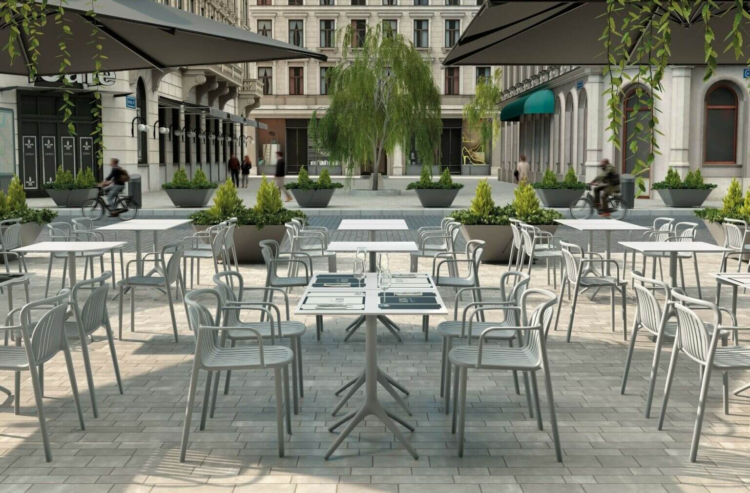 Table Design Pour Restaurant En Ext Rieur Avec Plateau Rabattable