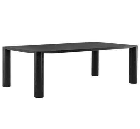 Table de réunion en bois teintée noir, design et moderne